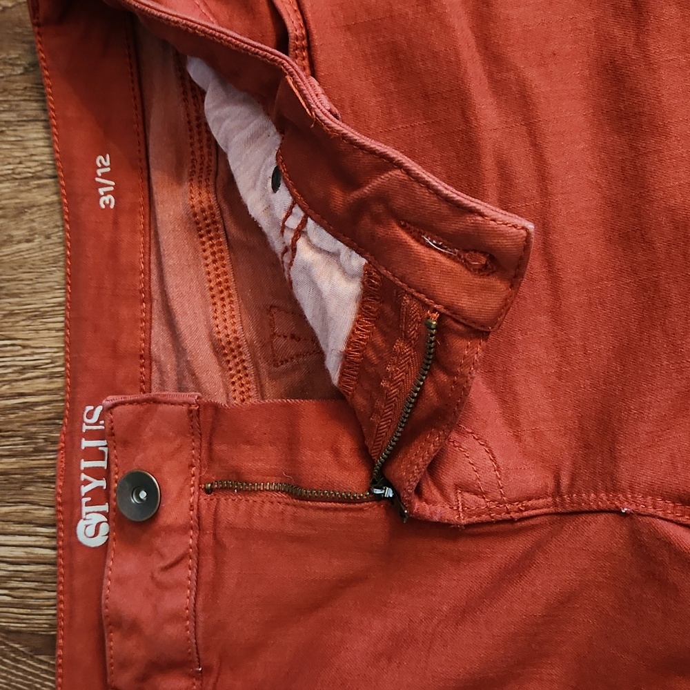 STYLUS Red Skinny Ankle Pants, size 31/12 - Picture 5 of 11